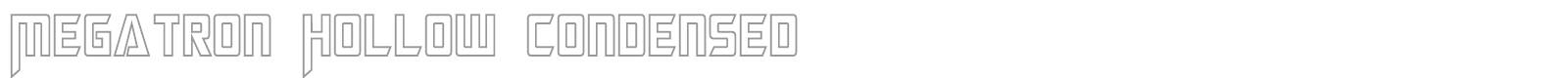 Megatron font preview